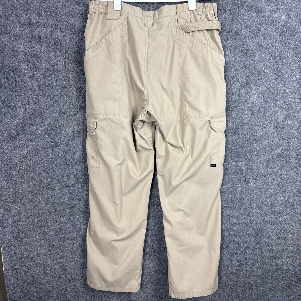 5.11 Tactical Cargo Pants Mens size 36 Beige Workpants Outdoors Flawed - Picture 2 of 14